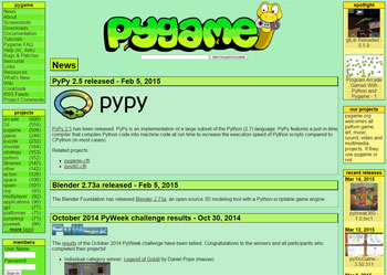 Pygame Website